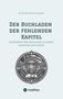 "Der Buchladen der fehlenden Kapitel. Geschichten über die Lücken im Leben, Antworten mit Geduld." Unten ein detailliertes, dekoratives Logo., Buch