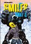 „Christian Heerbeck, SMILES Part 2“ in großer Schrift. Eine Illustration zeigt einen gelben Helm und ein dunkles Monster im Schnee., Buch