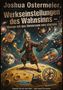 Buchtitel: "Werkseinstellungen des Wahnsinns". Illustration: Mann in Bademantel mit Aluhut, ferngesteuert ein Universum., Buch