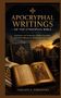 "Apocryphal Writings of the Ethiopian Bible" - Buchcover mit alten Schriftstücken und einem historischen Gebäude im Hintergrund., Buch