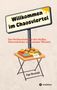 "Willkommen im Chaosviertel. Eine Nachbarschaftssatire über Muffins, Missverständnisse und maximalen Wahnsinn. Inge Skrzybski." Auf einem Tisch stehen Muffins., Buch