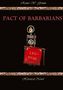 Der Text "Rainer W. Grimm", "PACT OF BARBARIANS", "LEG. XVIII", "Historical Novel". Römisches Standartensymbol., Buch