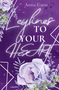 "Anna Uano, Leylines to Your Heart" steht in geschwungener Schrift auf lila Hintergrund mit blauen und violetten Blumen., Buch