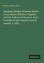 „Inaugural Address of Samuel Abbott Green, Mayor“, Text auf grünem Hintergrund, unten rechts „Antigonos“., Buch