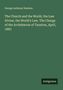 Titel: "The Church and the World... 1883", Autor: George Anthony Denison. Grüner Hintergrund, unten rechts steht "Antigonos".