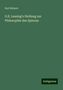 Karl Rehorn: G.E. Lessing's Stellung zur Philosophie des Spinoza, Buch