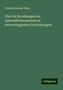 Friedrich Gustav Hahn: Über die Beziehungen der Sonnenfleckenperiode zu meteorologischen Erscheinungen, Buch