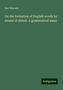 Karl Warnke: On the formation of English words by means of ablaut. A grammatical essay, Buch