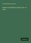 Howard Nicholson Brown: Sermon by Harold N. Brown, Nov. 10, 1878, Buch