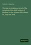 Frederick J. Hamilton: The new declaration, a record of the reception of the sixth fusiliers of Montreal by the citizens of St. Albans, Vt., July 4th, 1878, Buch