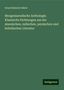 Ernst Heinrich Meier: Morgenlaendische Anthologie. Klassische Dichtungen aus der sinesischen, indischen, persischen und hebräischen Literatur, Buch