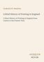 Text: "Frederick W. Hamilton, A Brief History of Printing in England; A Short History of Printing in England from Caxton to the Present Time." Unten steht "ANTIQUM NOVUM". Hintergrund: schlicht, hellbeige., Buch