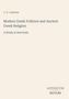 Text: „J.C. Lawson, Modern Greek Folklore and Ancient Greek Religion, A Study in Survivals, ANTIQUUM NOVUM“. Beige Hintergrund., Buch
