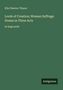 Text: "Ella Cheever Thayer, Lords of Creation; Woman Suffrage Drama in Three Acts, in large print, Antigonos." Grüner Hintergrund., Buch