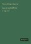 Thomas Babington Macaulay: Lays of Ancient Rome, Buch