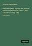 Ein grüner Hintergrund mit Text: "Catherine Mumford Booth, Godliness; Being Reports... London 1881, in large print". Unten: "Antigonos"., Buch
