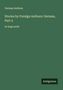 Text: "German Authors", "Stories by Foreign Authors: German, Part 2", "in large print", und "Antigonos". Grüner Hintergrund., Buch