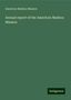 American Madura Mission: Mission, A: Annual report of the American Madura Mission, Buch