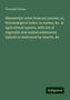 Townend Glover: Manuscript notes from my journal, or, Entomological index, to names, &c. in agricultural reports, with list of vegetable and animal substances injured or destroyed by insects, &c, Buch