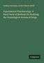 Ludimar Hermann: Experimental Pharmacology. A Hand-book of Methods for Studying the Physiological Actions of Drugs, Buch