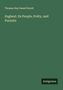 "Thomas Hay Sweet Escott. England. Its People, Polity, and Pursuits. Antigonos." Grüner Hintergrund, minimalistische Gestaltung.