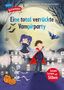 "Eine total verrückte Vampirparty." Zwei fröhliche Vampire, ein Skelett, Kürbisse, eine Fledermaus und ein dunkler Himmel., Buch