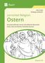 „Lernzirkel Religion: Ostern“, Grundschulkinder entdecken die biblische Botschaft. Schwarz-Weiß-Zeichnung von Jesus mit Jüngern., Buch