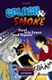 "SPLASH & SMOKE", "Zwei wie Feuer und Wasser". Junge und Mädchen stehen gegenüber. Feuer und Wasser sind dargestellt., Buch