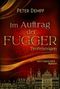 "Im Auftrag der Fugger: Teufelsreigen" von Peter Dempf. Historischer Roman. Rot-goldenes Cover mit Stadtsilhouette., Buch