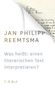 Jan Philipp Reemtsma: Was heißt: einen literarischen Text interpretieren?, Buch