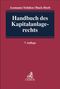 Covertext: "Assmann/Schütze/Buck-Heeb, Handbuch des Kapitalanlagerechts, 7. Auflage." Dunkelblaues Feld auf rotem Hintergrund., Buch