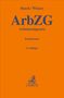 Text: Baeck/Winzer ArbZG Arbeitszeitgesetz Kommentar 5. Auflage. Unten ein C.H. BECK Logo mit einem Greif. Hintergrund: orange., Buch