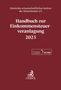 „Handbuch zur Einkommensteuerveranlagung 2025“, roter Hintergrund, Logo unten., 1 Buch und 1 Diverse