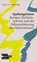 "Spaltungslinien: Europas Parteiensysteme und die Dekonsolidierung des Nationalstaats" von Philip Manow. Abstrakte Formen in Gelb und Blau., Buch