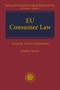 "EU Consumer Law" in gelber Schrift auf blauem Hintergrund. Oben und unten rote Flächen mit weiteren Texten.