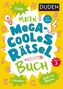 „Mein mega-cooles Rätselbuch“, Band 3 von Duden, ab 8 Jahren. Bunte Schrift mit Glühbirne und Blitzsymbolen., Buch