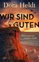 „Wir sind die Guten“ von Dora Heldt, „Sönnigsens zweiter Fall“. Steilküste bei Sonnenuntergang, Vögel im Flug., Buch