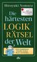 „Die härtesten Logikrätsel der Welt“. Grünes Cover, Illustration eines Mannes mit Bleistift, dtv-Logo.
