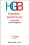 Text: "Handelsgesetzbuch, PublizitätsG HandelsregisterV, 71. Auflage 2025, Beck-Texte im dtv." Logo "HGB" oben in Blau und Rot.