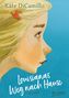 Oben steht "Kate DiCamillo". Darunter "Louisianas Weg nach Hause, ROMAN". Ein Mädchenprofil auf blauem Hintergrund., Buch