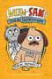 "NEIN-SAM! Und die Katerstrophe" oben. Illustration eines Hundes mit Marke "SAM" und einer grauen Katze im weißen Anzug., Buch