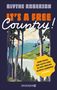 BLYTHE ROBERSON, IT'S A FREE COUNTRY!, Illustration: Seenlandschaft mit Bäumen, Text in gelbem Stern: EINE FRAU, EIN AUTO...
