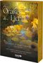 „Das Orakel des Lichts“ von Anthony & Toni Carmine Salerno. Gelbe Blumen auf einem farbenfrohen, mystischen Hintergrund., Buch