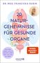 "20 Natur-Geheimnisse für gesunde Organe", bunte Organe-Illustration und Foto einer lächelnden Frau oben rechts., Buch