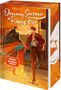 "Drowning Sorrows in Raging Fire", SPIEGEL Bestseller-Autorin. Zwei Figuren vor einer orangefarbenen Landschaft., Buch