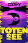„SOPHIE CZERNY, Thriller, TOTENSEE, KNAUR“. Silhouette eines Vogels am Wasser, pink-lilane Farbtöne, gelbe Akzente., Buch