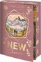 "LILLY LUCAS", "NEW Chances". Illustration: Zwei Personen wandern in einer Herbstlandschaft mit Bergen und einem Vogel auf einem Ast., Buch
