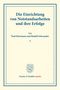 Paul Hartmann: Die Einrichtung von Notstandsarbeiten und ihre Erfolge., Buch