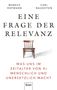 „Eine Frage der Relevanz“ von Markus Hofmann und Carl Naughton. Ein Stuhl steht zentral, darunter „Econ“ Logo.