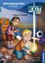 BÜCHERHELDEN 2. Klasse, Tatort Schule, EXIT DAS BUCH KIDS. Zwei Kinder suchen mit Taschenlampen in einem Raum., Buch